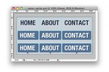 A CSS sprite combines arranges multiple images together for space and time savings. (From BuildInternet.com)